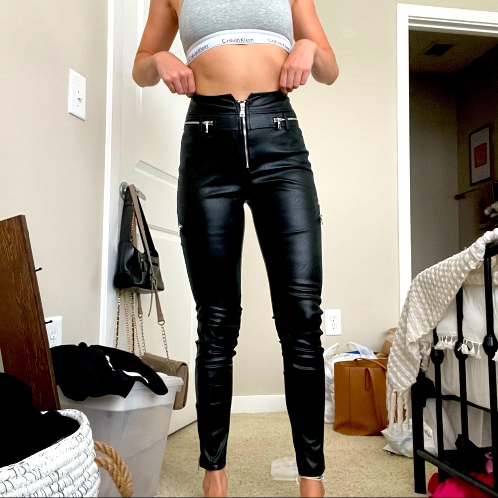 Tiger Mist Black Lennon Leather Pants